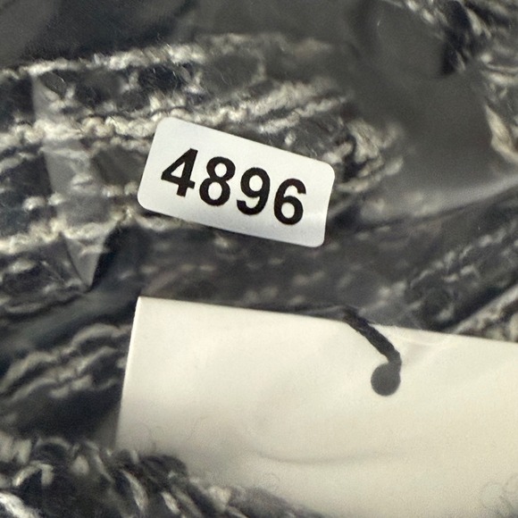 Vince Tweed Leather Moto Jacket Black White Fringe Womens Size M - Picture 10 of 10